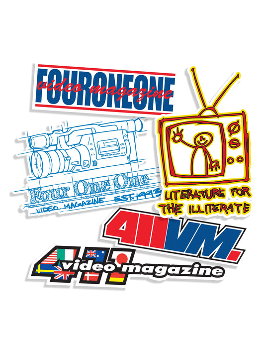 411 Logos Assorted Sticker 5 Pack Multi 5pk