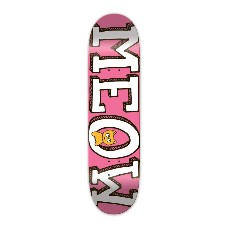 Meow Logo Deck Pink 7.75.jpg