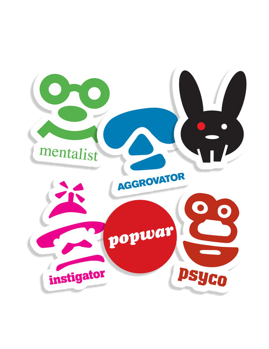 Popwar Asst 10 Pack Decal Multi 10x2.75